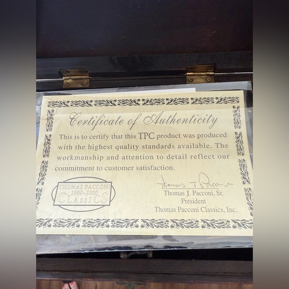 Thomas Pacconi 1900-2000 Classics Nesting Chests Cert. Of Authenticity - Picture 6 of 9